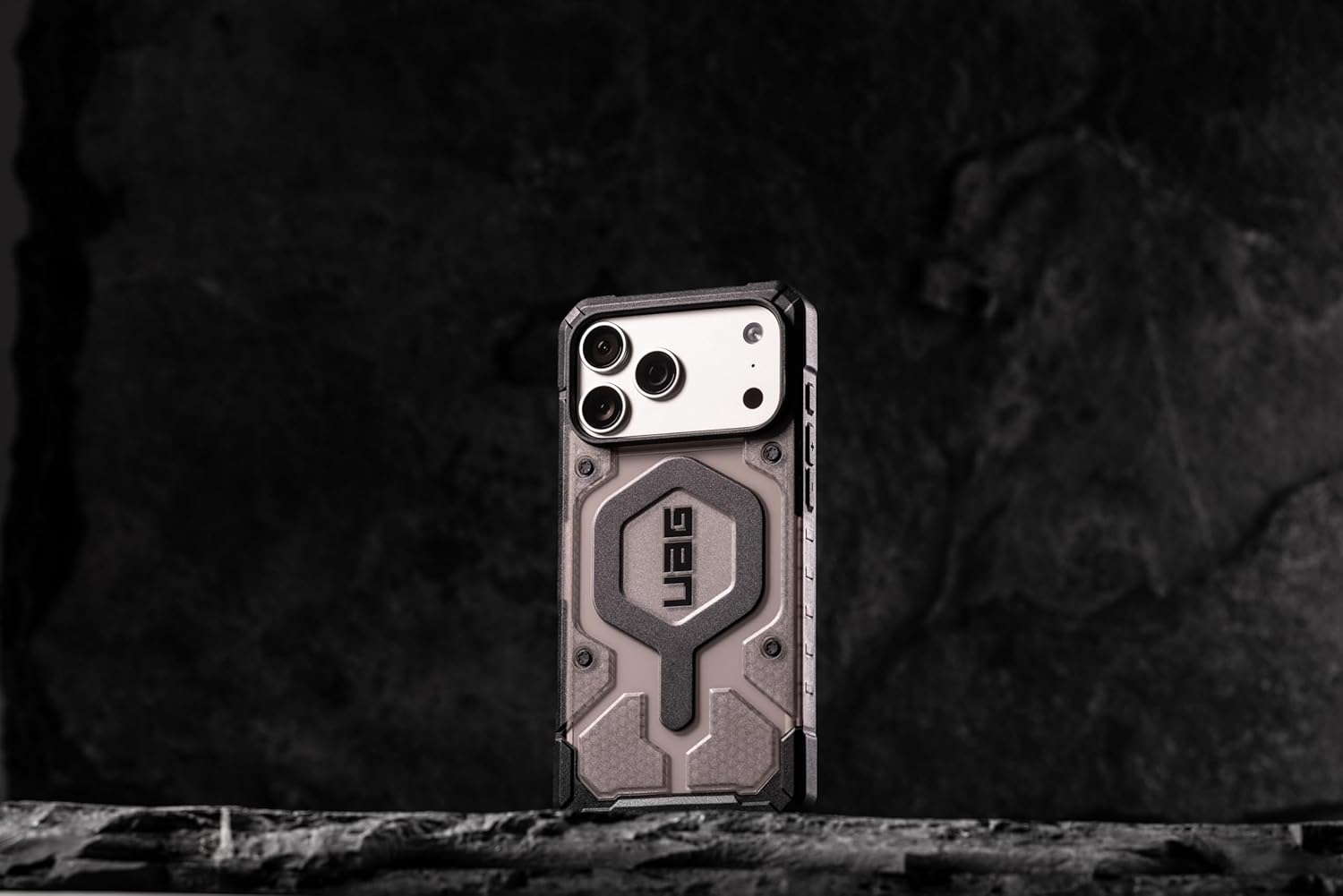 URBAN ARMOR GEAR UAG Designed for iPhone 17 Case Pathfinder Clear - Compatible with MagSafe Military Grade Protective Cover, Ash/Black