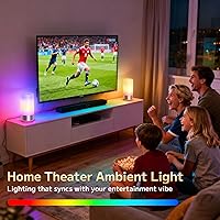 Vista 4 de Table Lamp, Bedside Touch Control Lamp for Bedroom 3 Level Dimmable Warm White Lights with 256 RGB Color Mode Modern Deisgn Smart Nightstand Desktop