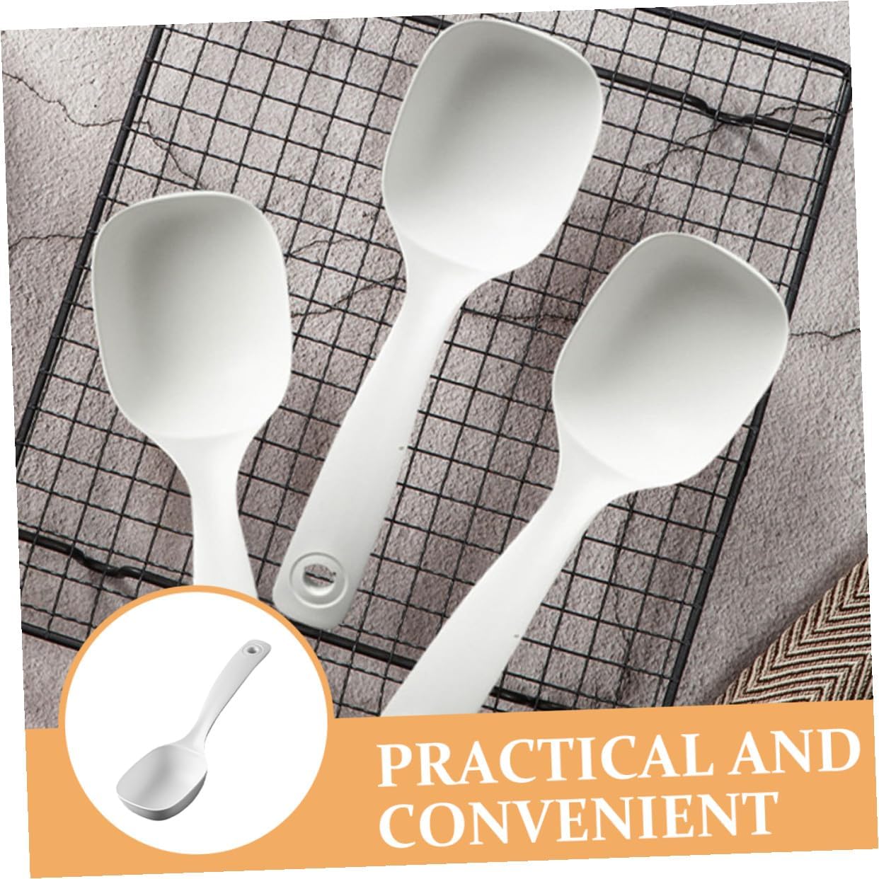 4pcs PP Porridge Soup Ladle Set for Home Restaurant Serving