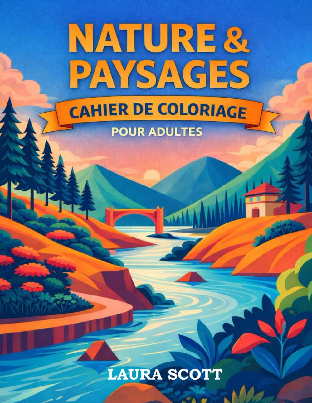 Nature & Paysages – Cahier de coloriage pour adultes: 50 illustrations relaxantes pour se détendre, se recentrer et s’évader (Coloriage Fun Laura Scott)