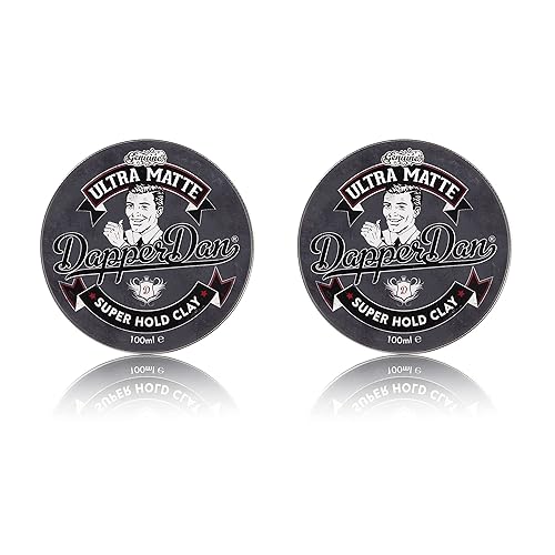 Dapper Dan Arcilla ultra mate para el cabello, súper sujeción, arcilla de larga duración con agarre inmediato, arcilla de fácil aplicación para