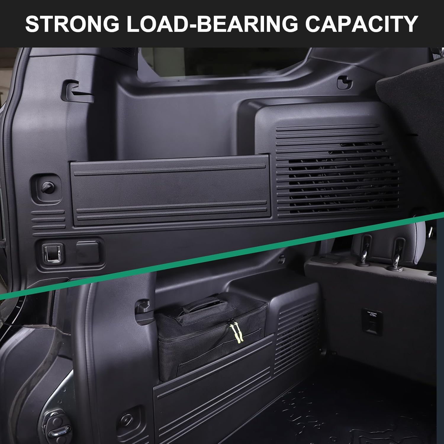 Car Trunk Organizer Storage Bag Compatible with Hummer EV SUV 2024 2025 2026 Trunk Side Window Organizer Bag Waterproof Large Capacity Foldable Multi-Function Rear Trunk Storage Bags (Trunk Left Bag)