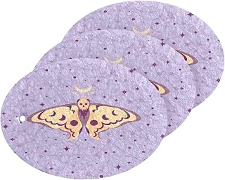 Coikll Zodiacs and A Butterfly Kitchen Sponges Cleaning Odor Free Non Scratch Dish Sponge for Cleaning Dishes Bathroom - 3 PCS