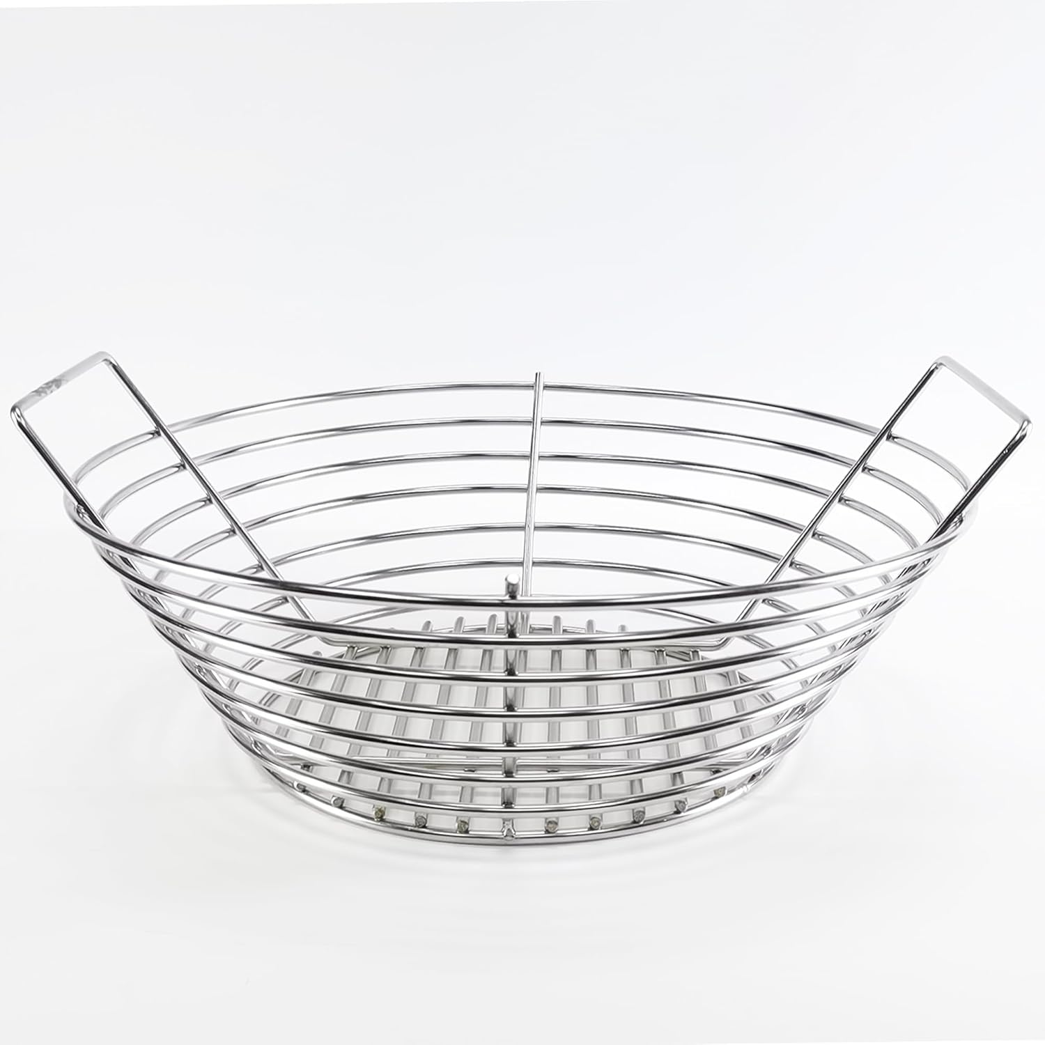 FixtureDisplays® 14" Charcoal Ash Basket Stainless Steel Charcoal Holder with Handles Grilling Accessories 21903-2D