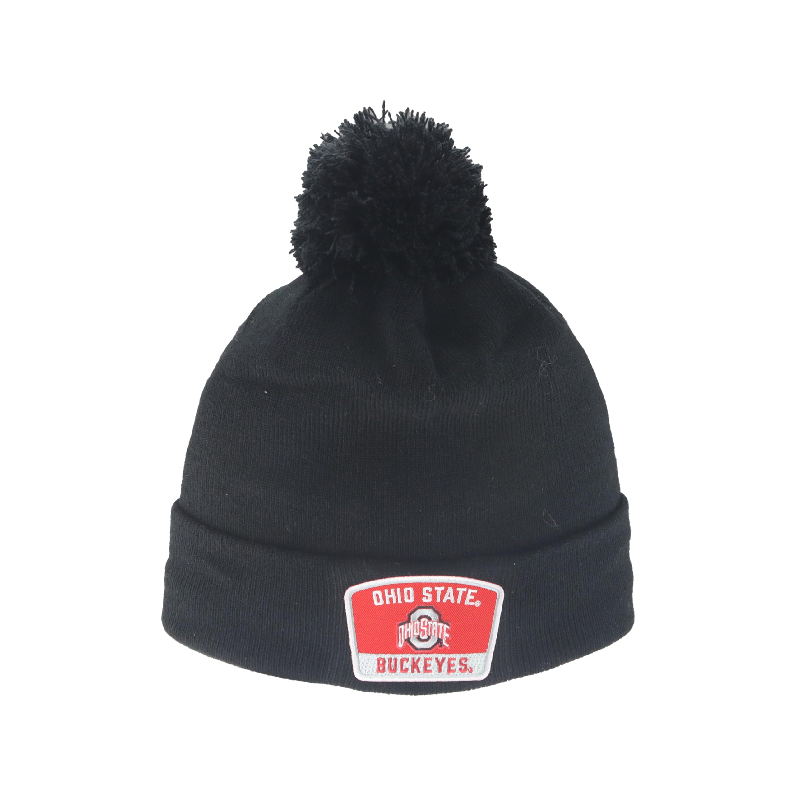 ZHATS Standard NCAA Officially Licensed Pom Beanie Patch Switchback Black, One Size