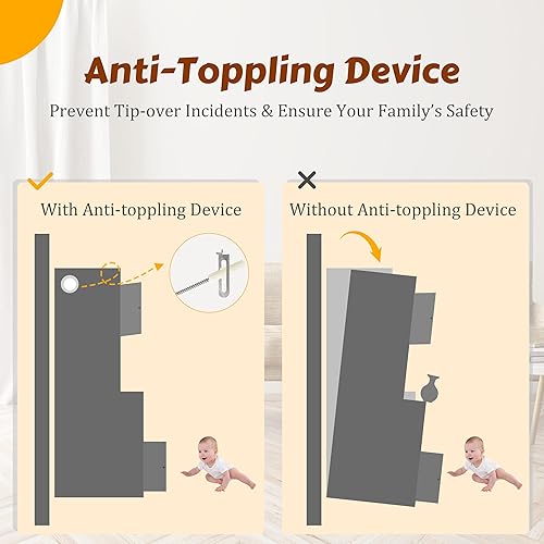 Miniatura 6 de VEIKOU Buffet de despensa de 71 pulgadas con cabaña armario de almacenamiento de cocina independiente con 2 cajones armario de despensa alto con