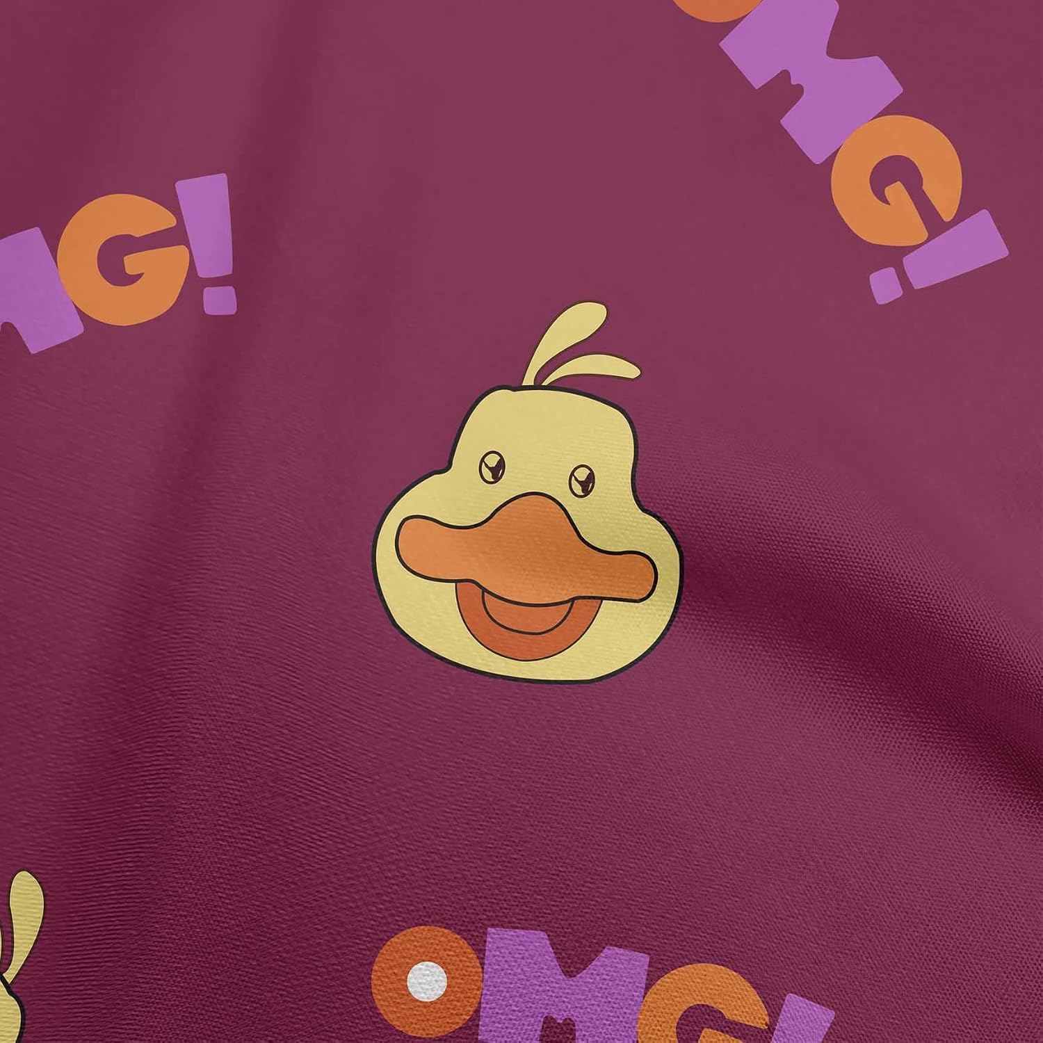 oneOone Cotton Flex Black Fabric Kids Cute Duck Face Sewing Fabric by The Yard Printed DIY Clothing Sewing Supplies 40 Inch Wide