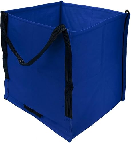 Collapsible Blue Storage Bin with Handles