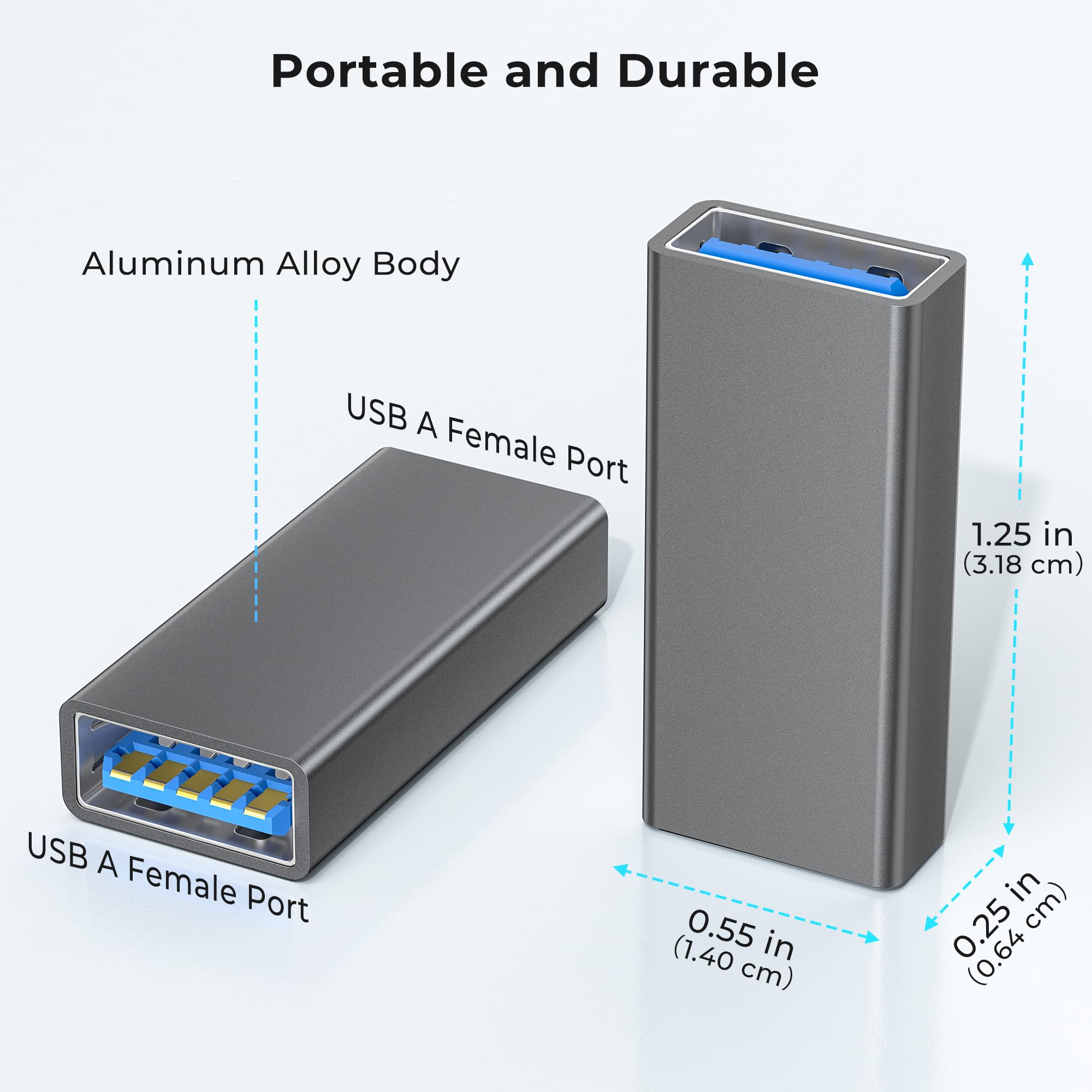 BASESAILOR Adattatore da USB C a USB 3 Pezzi,Tipo C Feina A aschio