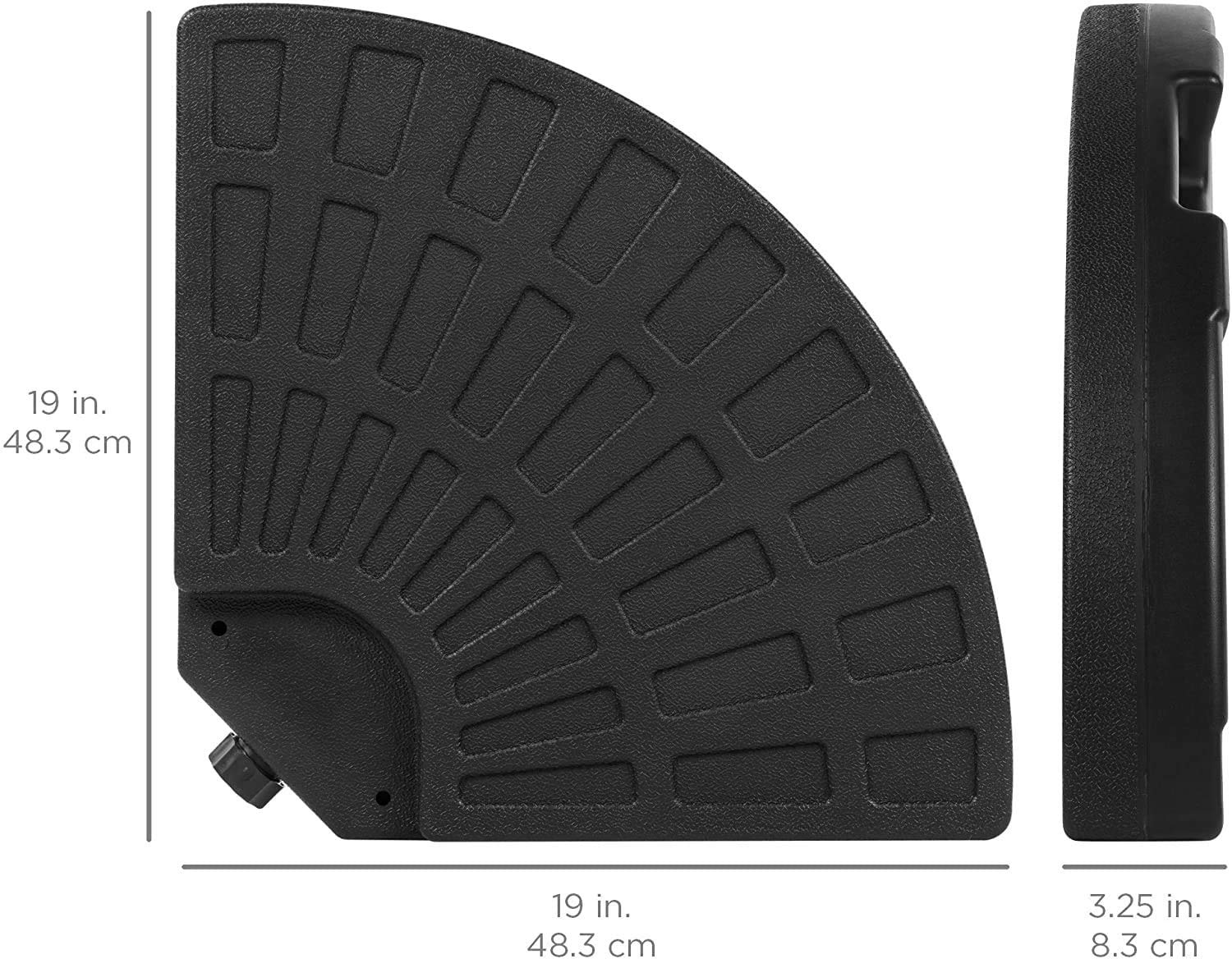 eZone 4-Piece Cantilever Offset Patio Circular Umbrella Stand, Base Fills Up to 160lbs