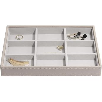 Stackers Taupe Classic Statement Jewelery Compartment