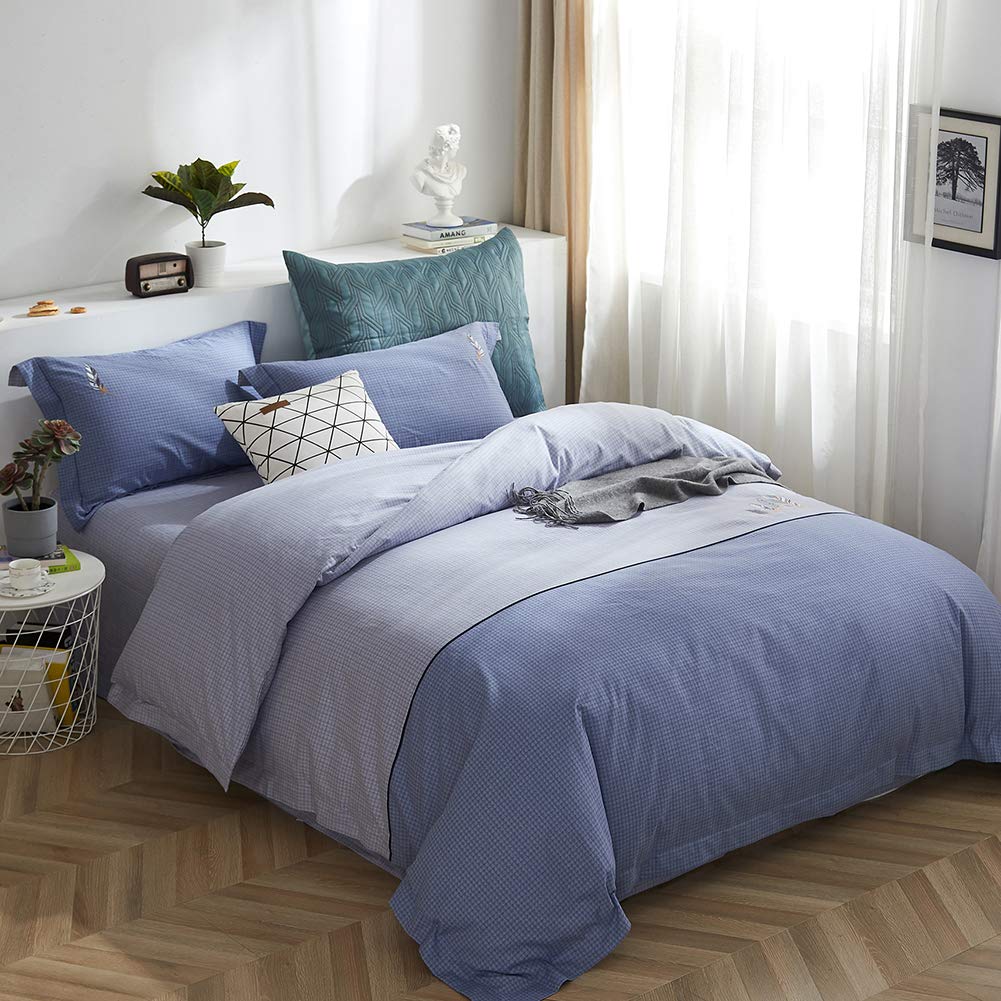 Set di copripiumini, lenzuola e lenzuola， Set lenzuola 4 pezzi, trapunta/trapunta/coperta Set biancheria da letto semplice con federa e set di cuscini(S)