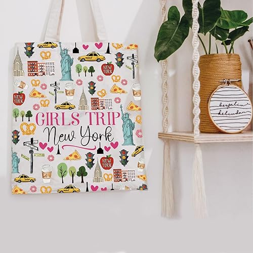 Miniatura 7 de POFULL Nueva York Vacaciones Regalo Viaje Nueva York Cremallera bolsa Viaje Cosméticos Bolsa, Bolso tote de viaje para niñas Nueva York