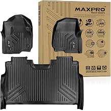 Premium MAXPRO Floor Mats for 2018-2026 Ford F-250 F-350 F-450 Super Duty SuperCrew | Custom Fit TPE Floor Liners 1st & 2nd Row Set | All Weather Mat Waterproof Heavy Duty Truck Mats Ford Bucket Seats