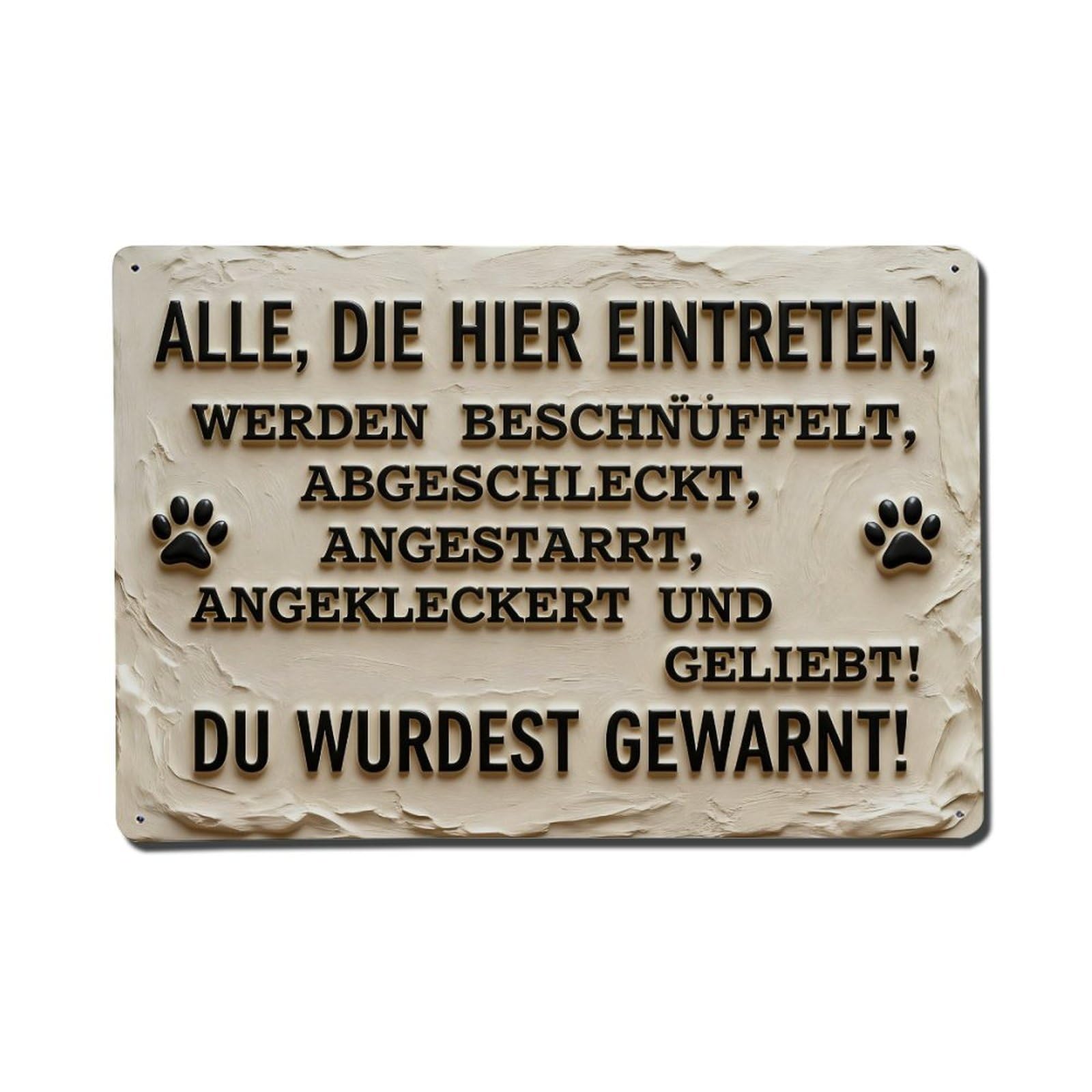All Those Who Enter Here Will Be Sniffed Metal Tin Sign Plaque