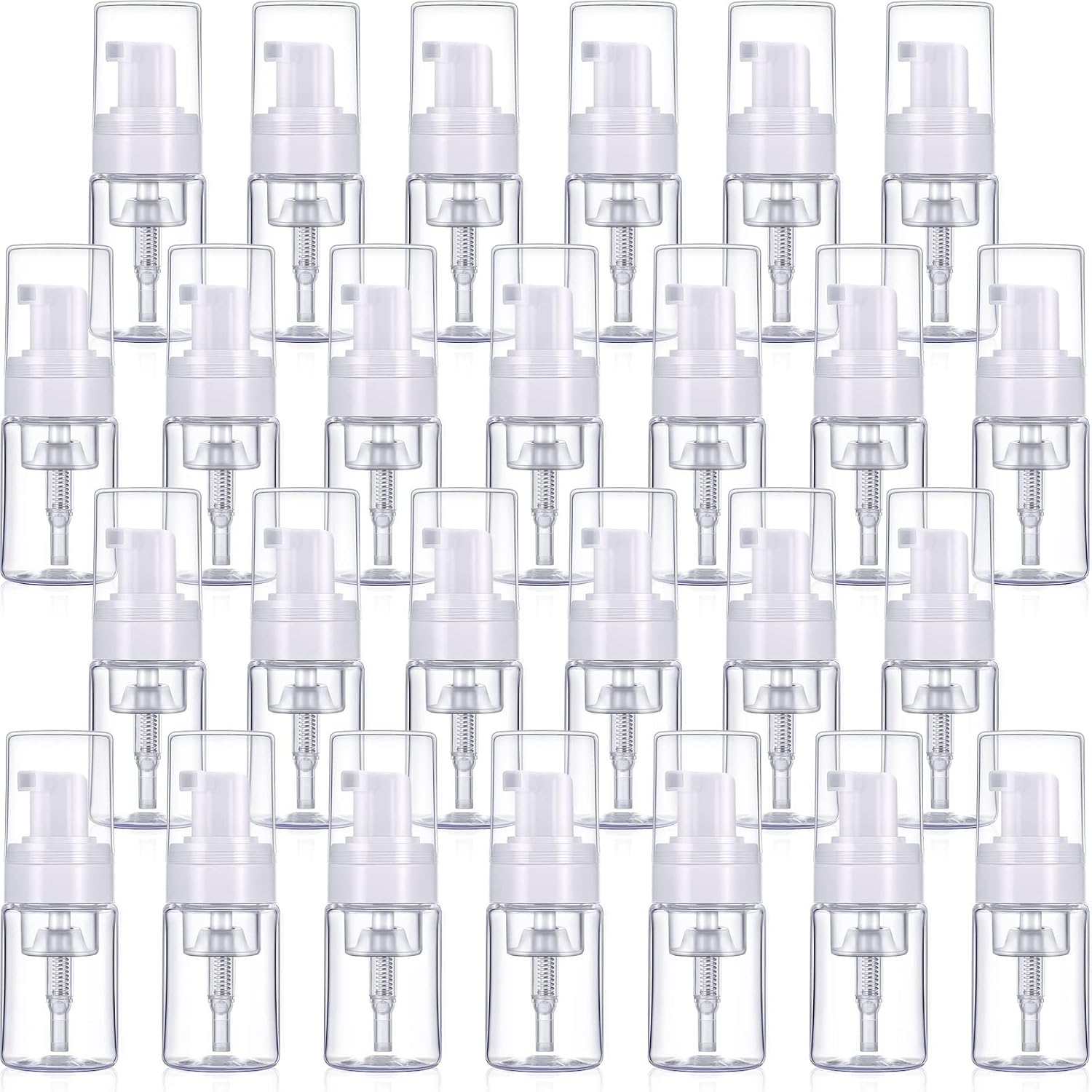 50 Pack Foam Pump Bottle 1oz/ 30ml Refillable Dispenser