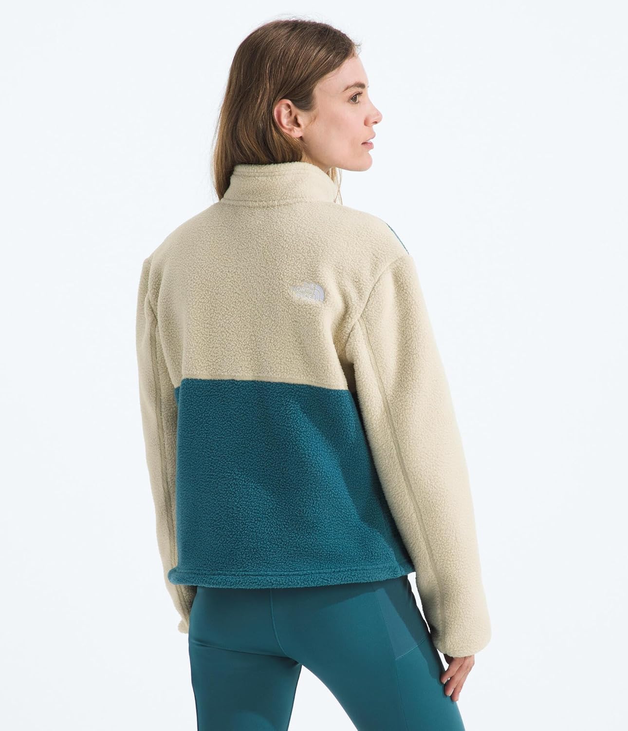 The North Face womens Yumiori Quarter Zip Jacket - Lightweight Fleece Pullover With Embroidered Logo, Secure Zip Pockets - Image 4