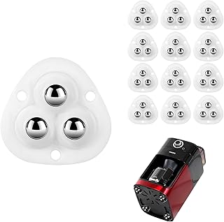 12 PCS Small Appliance Casters Wheels Sticky Swivel Sliders Mini Self Adhesive Universal Wheels for Stand Mixers, Coffee Makers, Air Fryers, appliance rollers for kitchen appliances countertop (White)