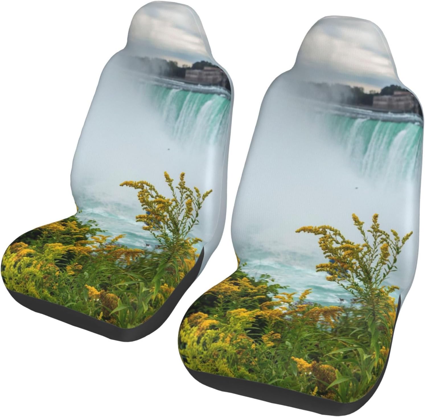 Summertime View of Niagara Falls from Ontario Canada Side Car Seat Covers 2-Pack - Fit for Sedans, Trucks, Suvs, Automotive Seat Protectors with Reinforced Stitching