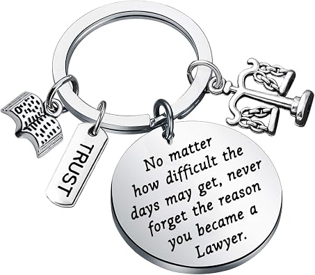 FUSTMW Lawyer Gifts Keychain Lawyer Graduation Gifts Law School Gifts