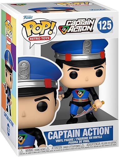 Funko Pop! Vinyl: Heroes - Capitán Acción - Capitán América - Figura de vinilo coleccionable - Idea de regalo - Producto oficial - para niños y