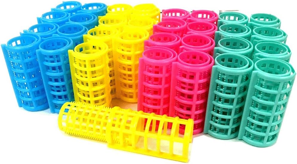 32pc x 30.5mm (1.2") DIY Medium Grip Cling Roller Curler Hair Styling Hairdressing Tool