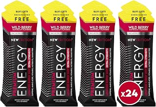 NewTrition® Extra Strength Energy Shots, 1.7 fl oz (Pack of 24, Wild Berry flavor) - 250mg Caffeine with Vitamin B & Amino Acids, Sugar-Free, Zero Calorie Vitamin Energy Drink for Focus & Endurance