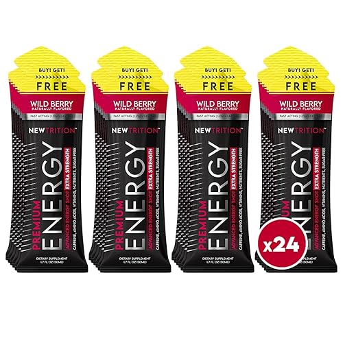Vista 30 de Extra Strength Energy Shots, 1.7 fl oz – 250 mg de cafeína con vitamina B y aminoácidos, sin azúcar, sin calorías, bebida energética con vitaminas