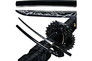 Japanese Black Katana Sword, Real Authentic Full Tang Functional