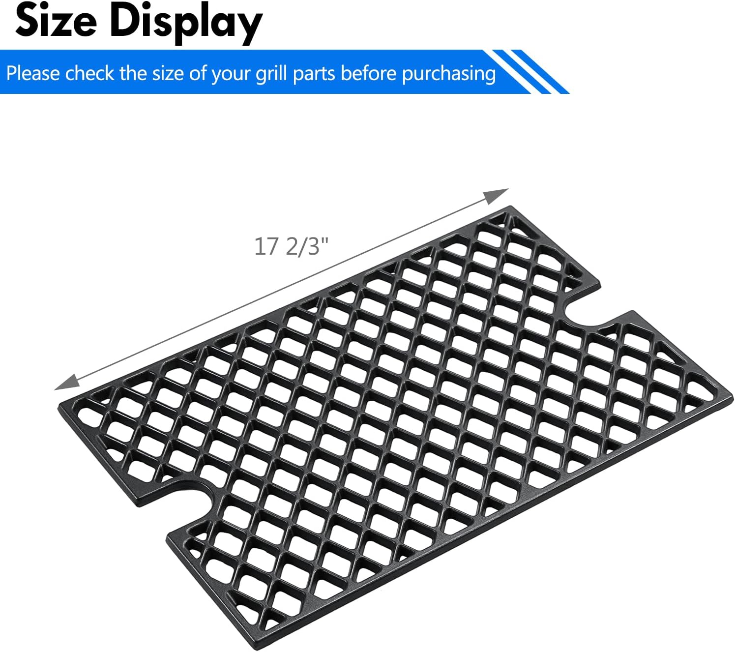 GR2205723-OG-00 Grill Grates Replacement Parts for Outdoor Gourmet 6 Burner Grill Parts GR2205720-OG-00 162193 FSOGBG1108 FSOGBG1106 GR2215120-OG-00 4 Burner Gas Grill Cooking Grates