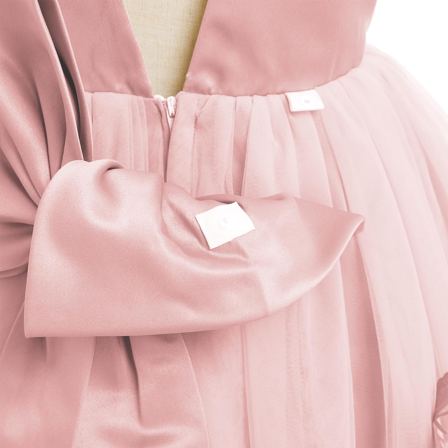 IDOPIP Flower Girl V-Backless Bowknot Dress for Kids Wedding Formal Party Pageant Maxi Gown Princess Communion Tulle Dresses - Image 7