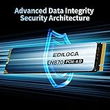 Ediloca EN870 SSD 1 to PCIe Gen4, NVMe M.2 2280, jusqu'à 7000 Mo/s, Cache SLC Dynamique, Disque SSD Interne, Compatible avec PS5 et PC - 4