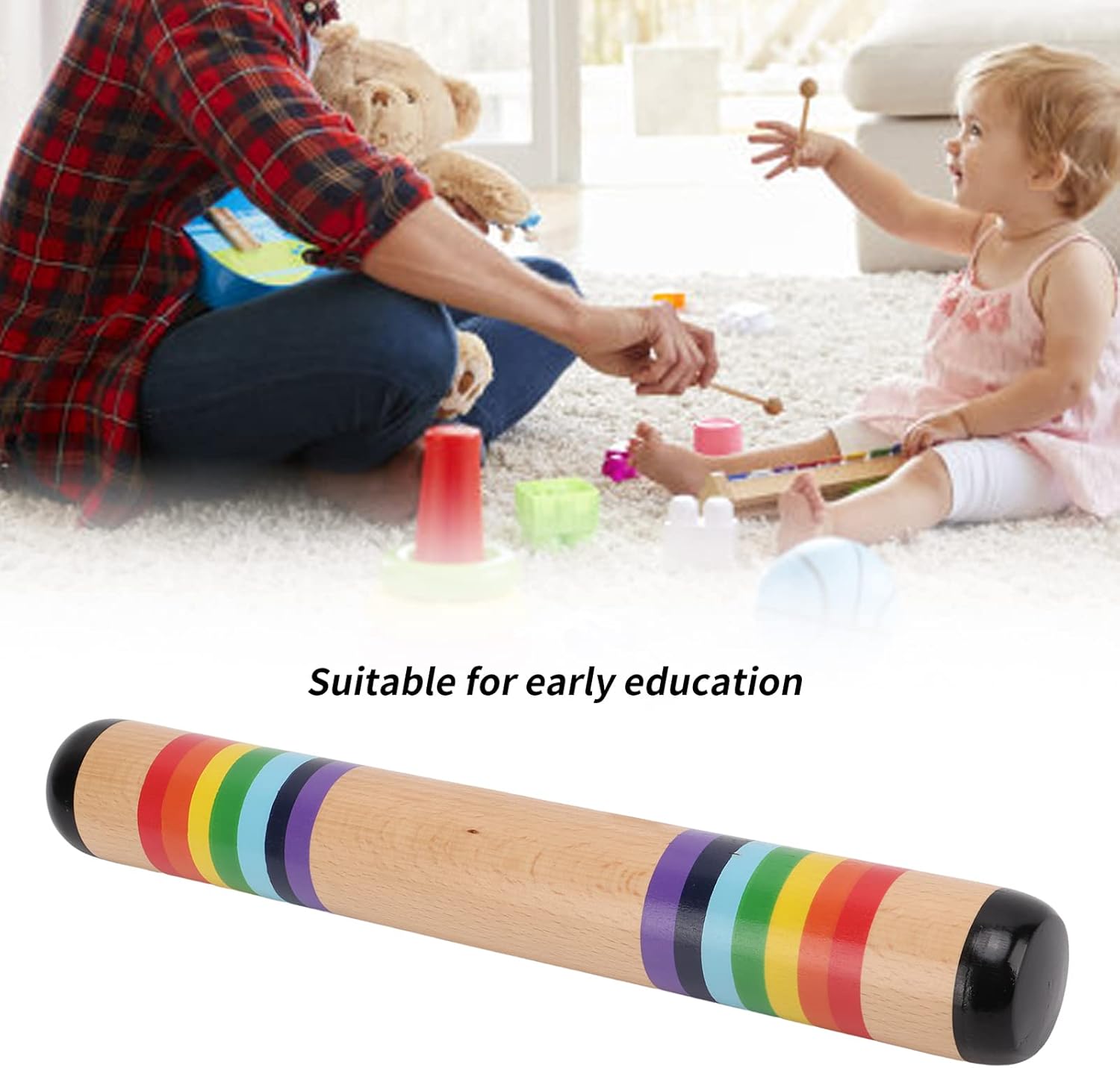 Rainfall Rattle, Orff Percussion Rain Stick Early Education for Kids for Home for School BigaMart