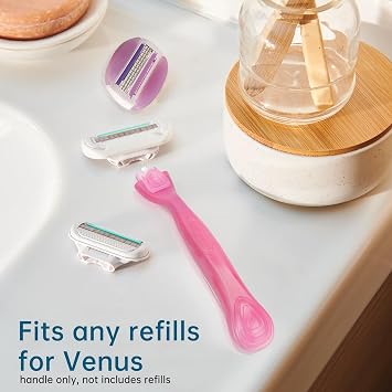 TEITEAI 2 Pack Replacement Razor Handle Compatible with Venus only (Red)