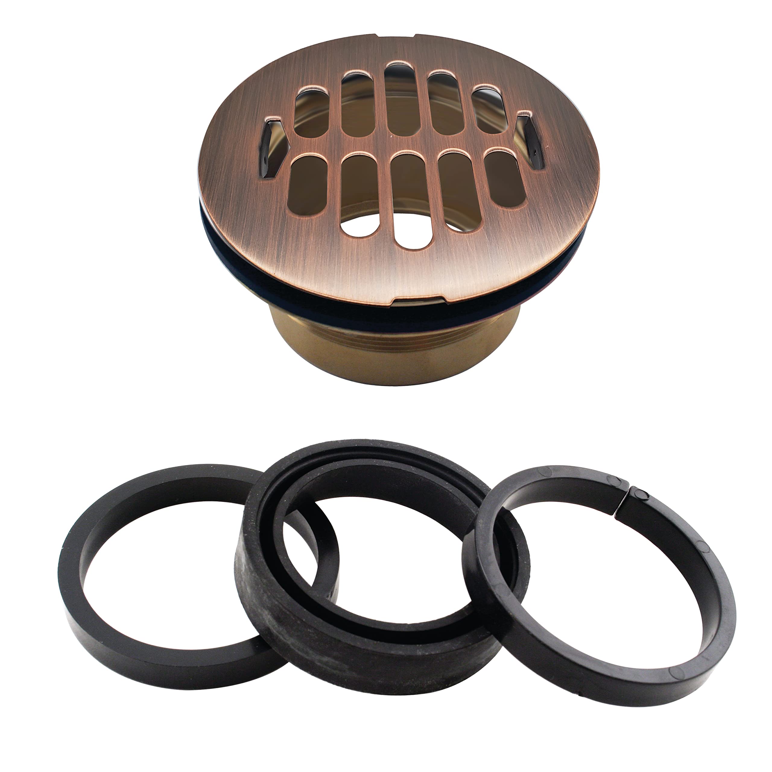 Bonde de douche Westbrass laiton swedge-lock cuivre vieilli d206b-las