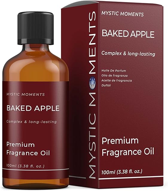 Mystic Moments | Baked Apple Fragrance Oil 100ml - Perfect for Soaps, Candles, Bath Bombs, Oil Burners, Diffusers and Skin & Hair Care Items. - Perfect for Soaps, Candles, Bath Bombs, Oil Burners, Diffusers and Skin & Hair Care Items