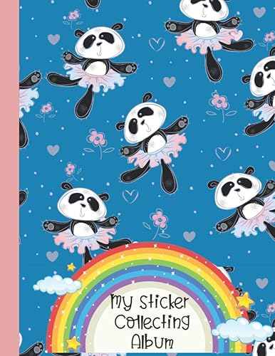 My Sticker Collecting Album Panda Blank Sticker Books For Girls 4-8 , Big Sticker Collection , 120 pages 8.5" x 11" , Collecting Album.