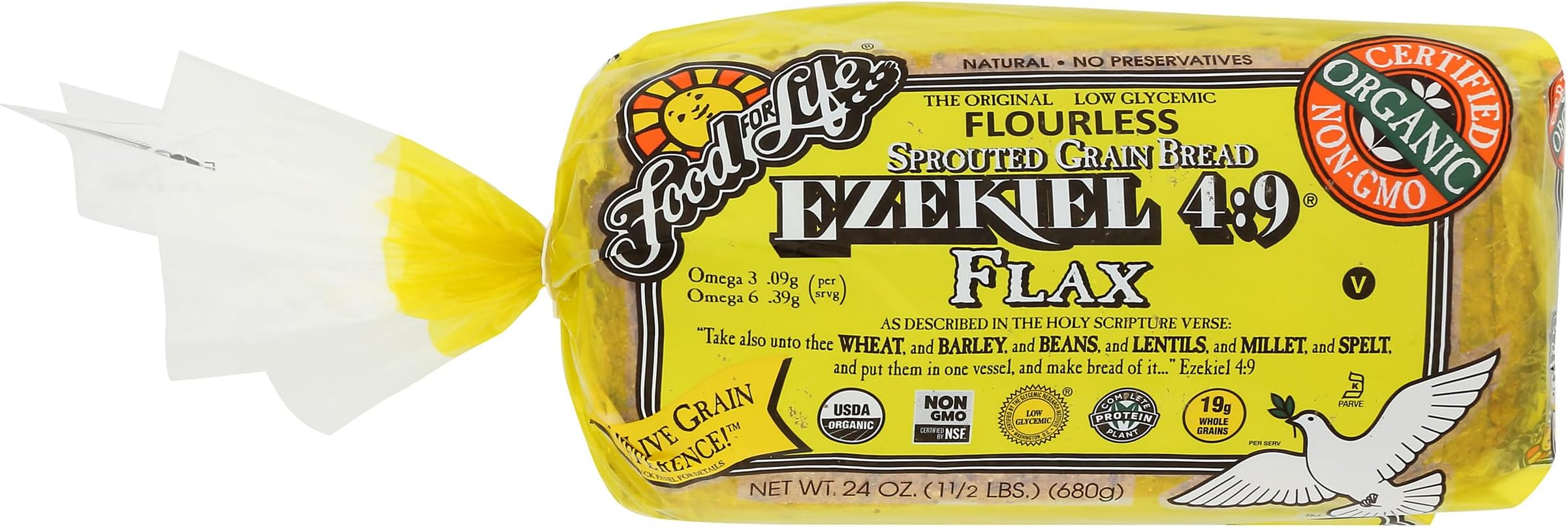 Organic Ezekiel 4:9 Flax Bread, 24 OZ