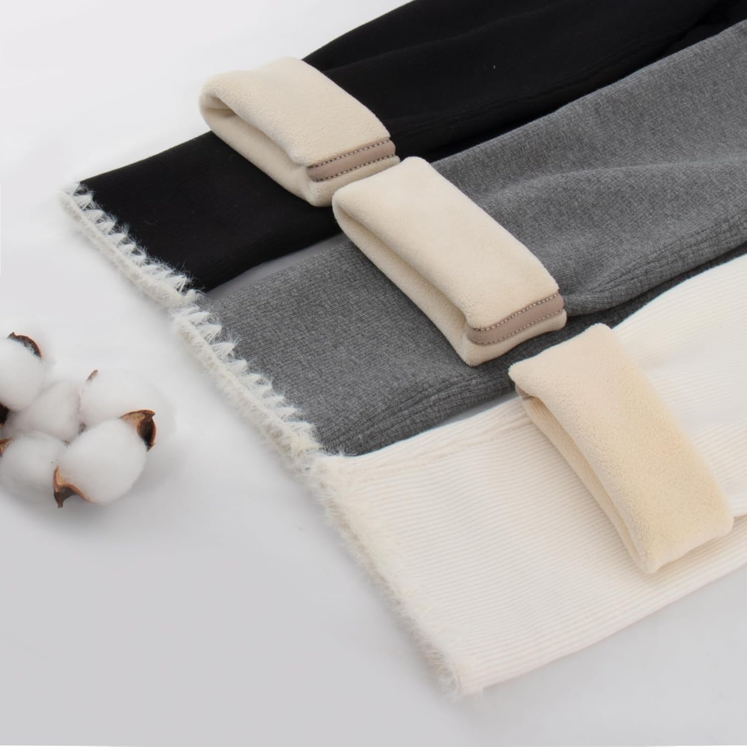 Baby Girls' Fleece Lined Leggings Toddler Winter Thermal Full Length Pants Thick Warm Cotton Solid Tights for Kids - Image 8