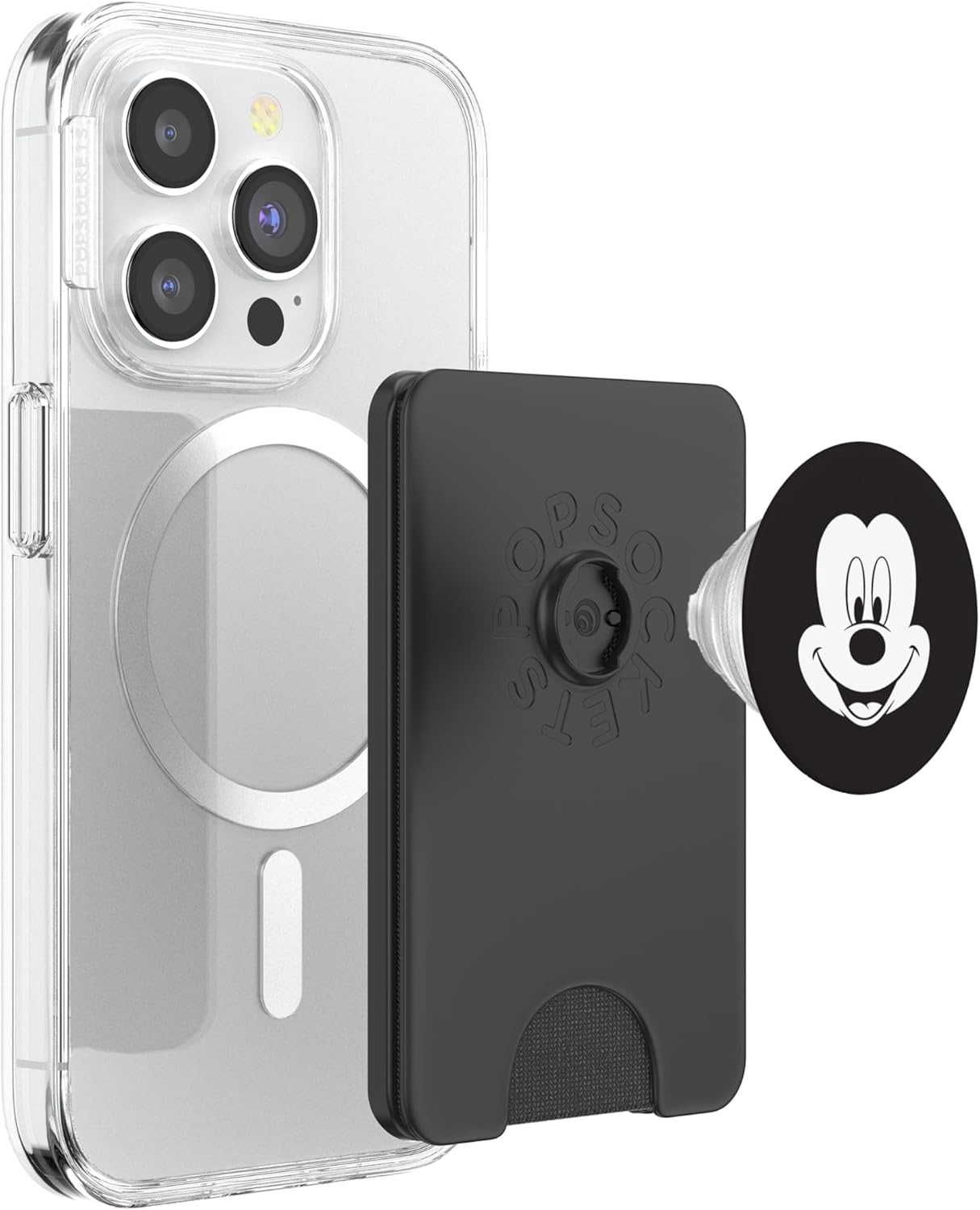 Disney Smiling Mickey Mouse Face PopSockets PopWallet for MagSafe