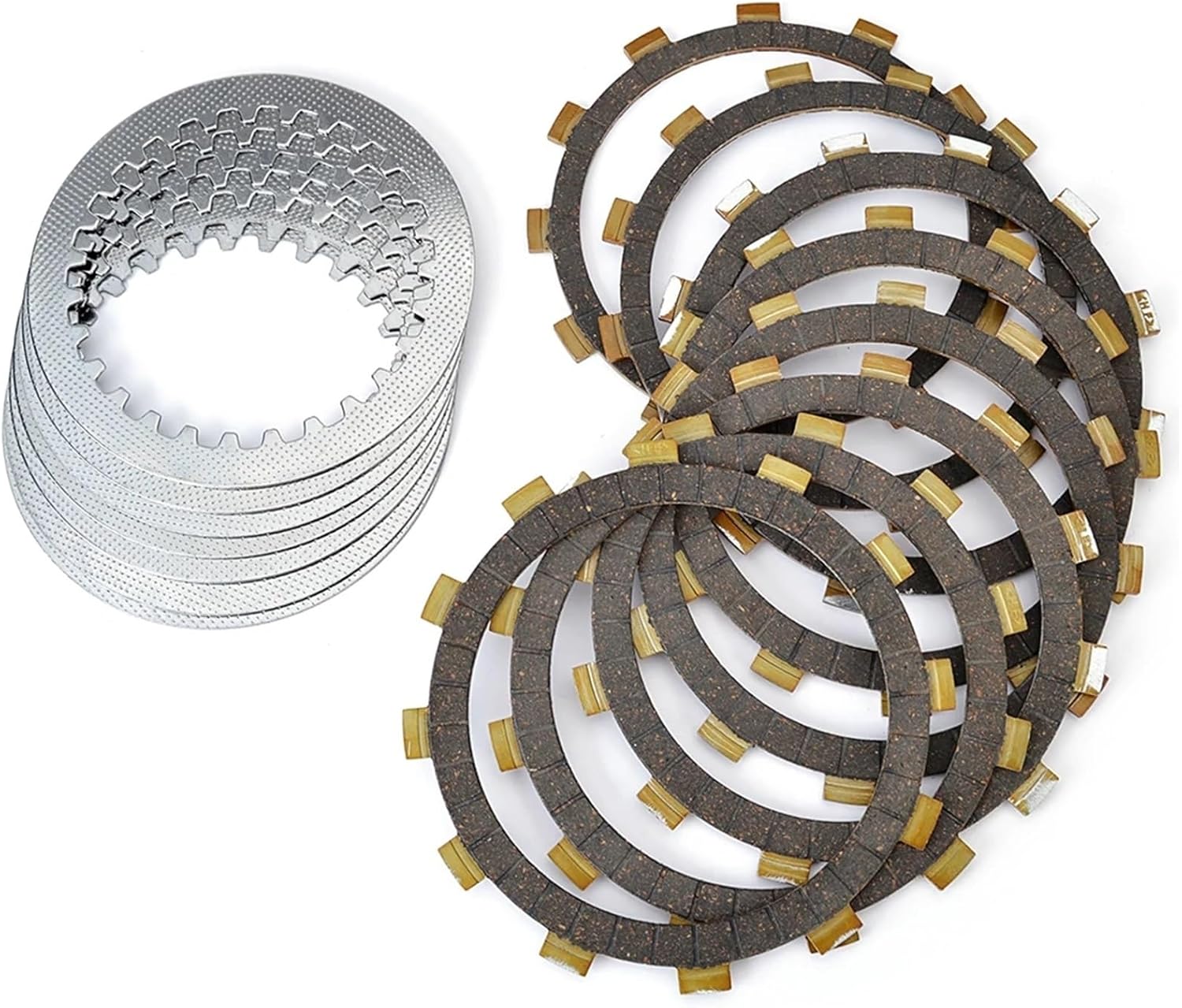 Engine Carbon Fiber Clutch Friction Plates Discs Kits Compatible with Yamaha SRX400 SRX600 SZR660 XT400E Artesia XT600E YFM660RLE Raptor 660