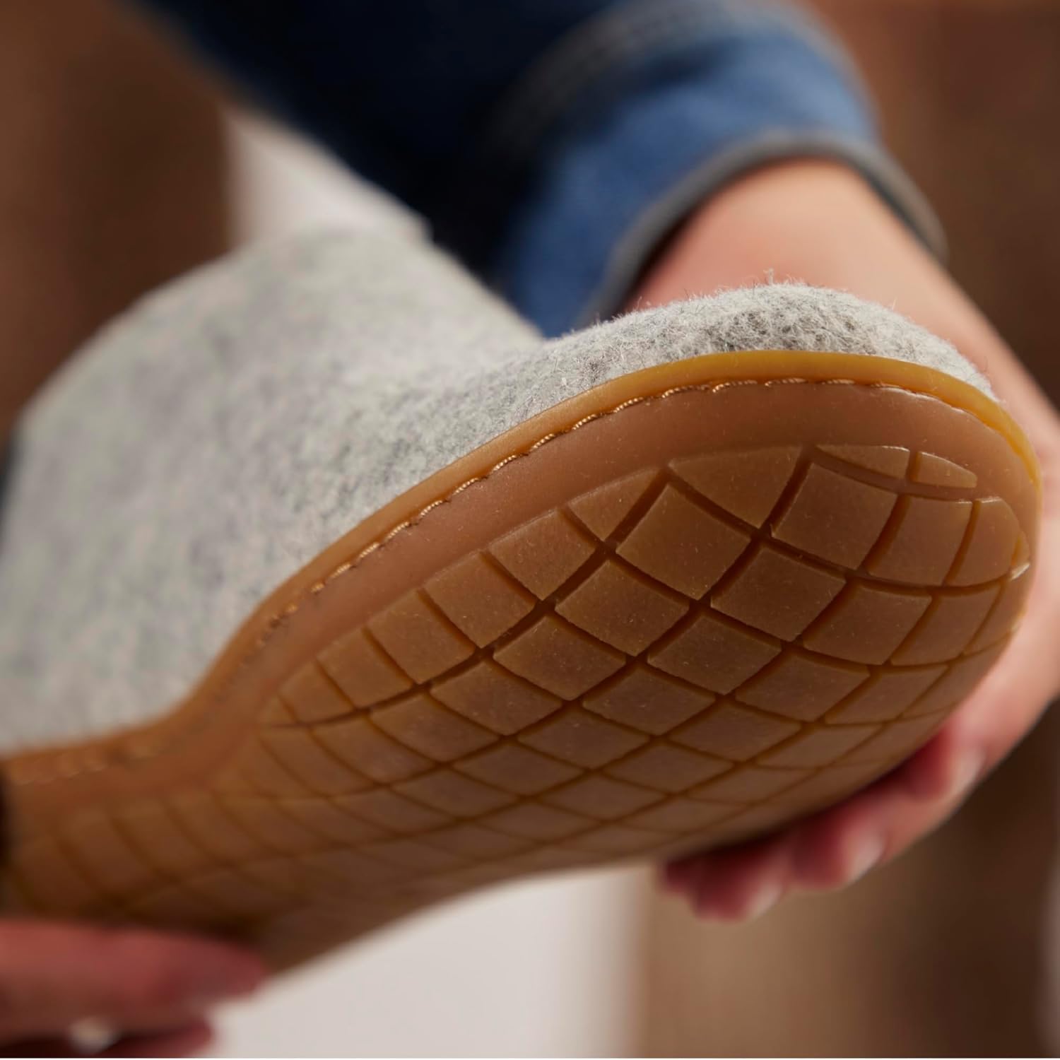 Glerups 100% quality wool mix Shoe Slipper with rubber sole - Unisex - Image 2