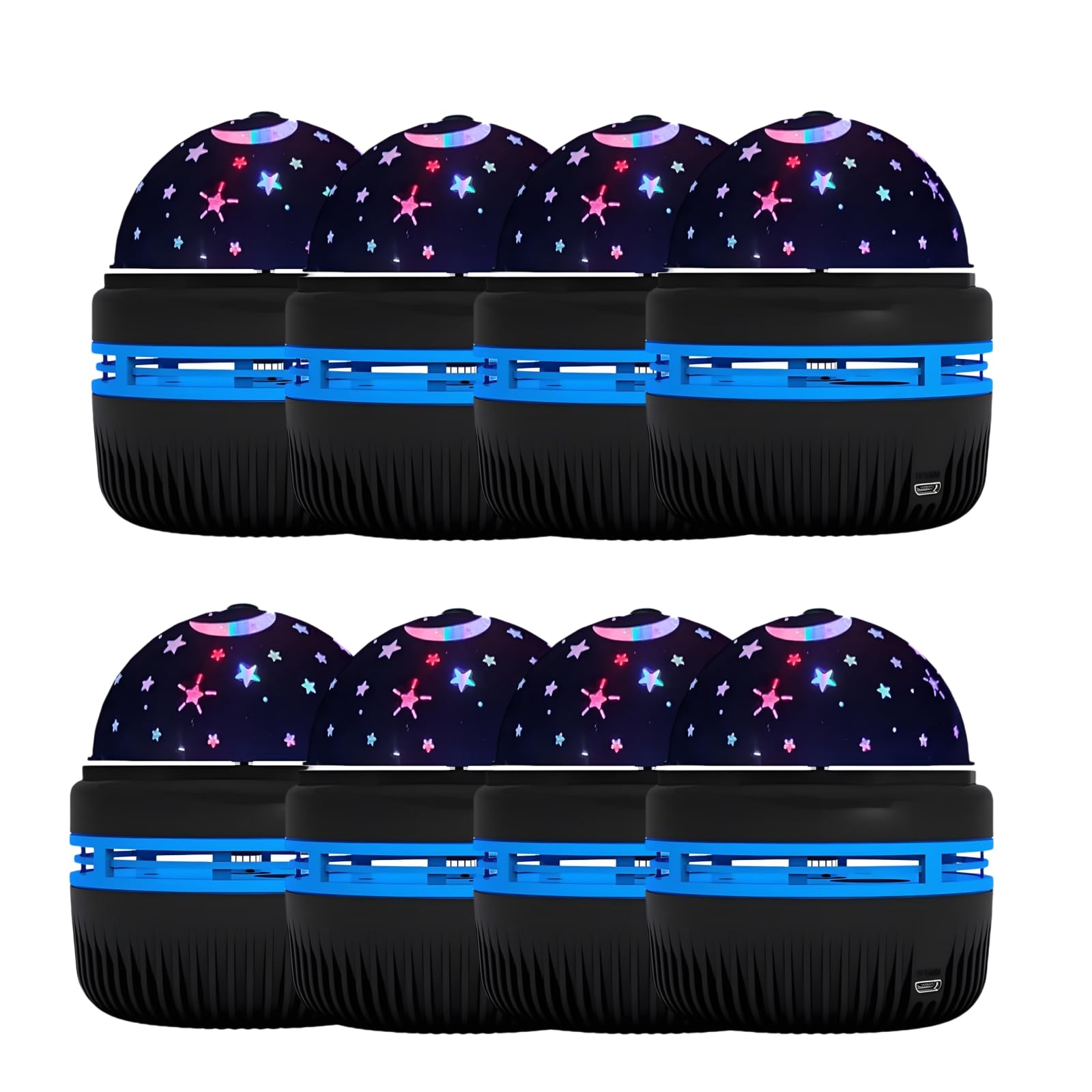 Zestaw 8 projektorów Gwiazdy Lampka nocna Zabawki Dzieci Mini LED USB Atmosfera Dom Samochód Party Rozmiar Przenośny Dekoracja
