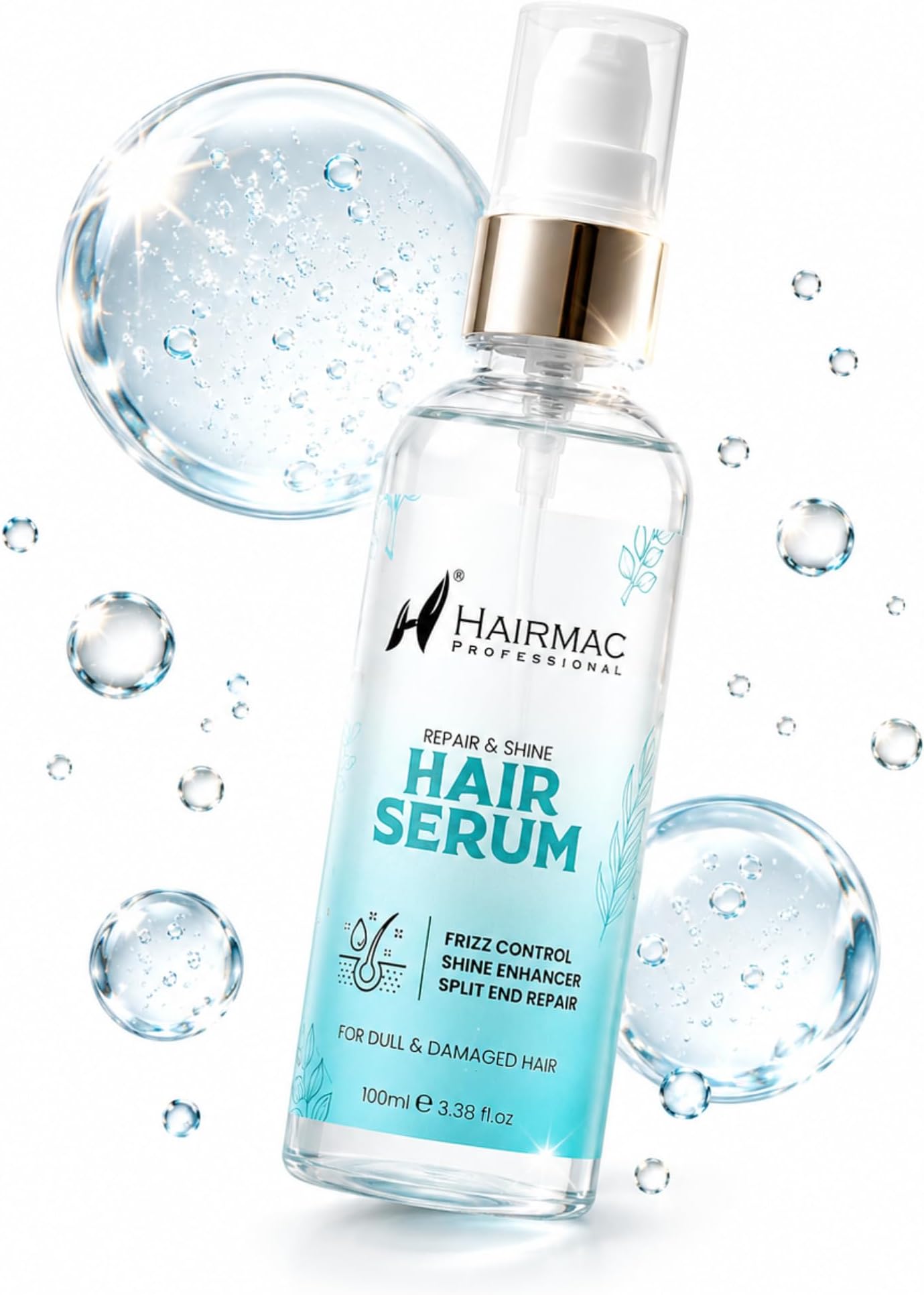 Professional Repair & Shine Hair Serum 100 ml - Non-Greasy & Ultra Light - Men & Women