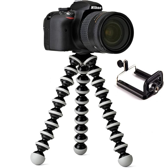 generic-Gorilla Tripod-Mini Tripod 13-inch for Mobile Phone with Holder for Mobile-Flexible Gorilla Stand for DSLR & Action Cameras