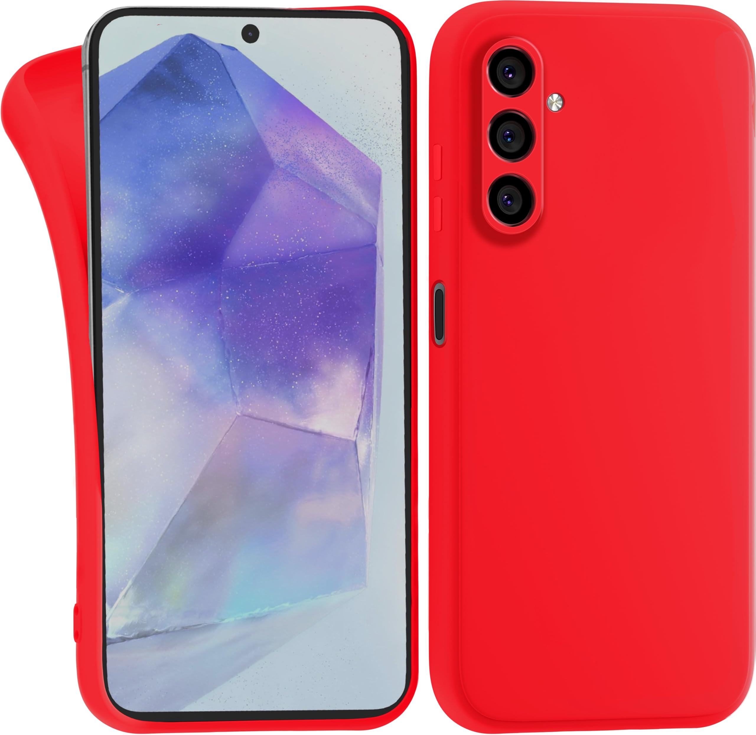 Case for Samsung Galaxy M54 5G in TPU Silicone - Slim & Flexible Case - Anti-Shock and Anti-Shock - Ultra Protective Red