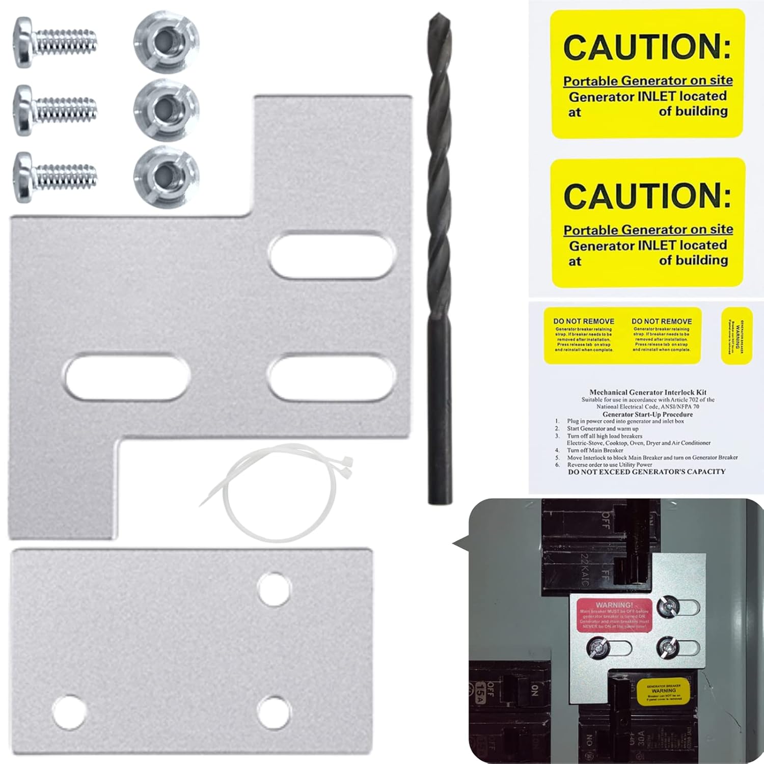 Generator Interlock Kit, for GE Generator Interlock Kit, for GE