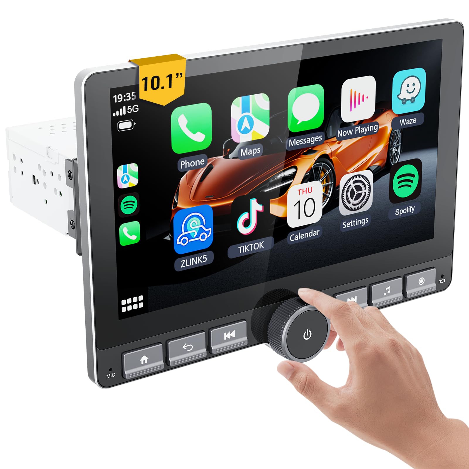 Amazon.co.jp: HCNCP 10.1インチ 360°回転式タッチスクリーンカー