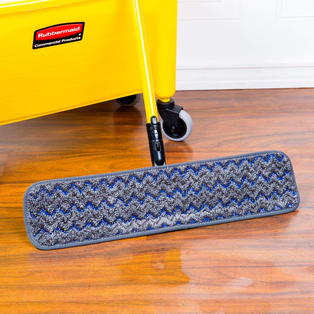 Rubbermaid Commercial 1863895 Executive Series HYGEN multi-usage en microfibre humide pour balai plat, 45,7 cm, unilatéral