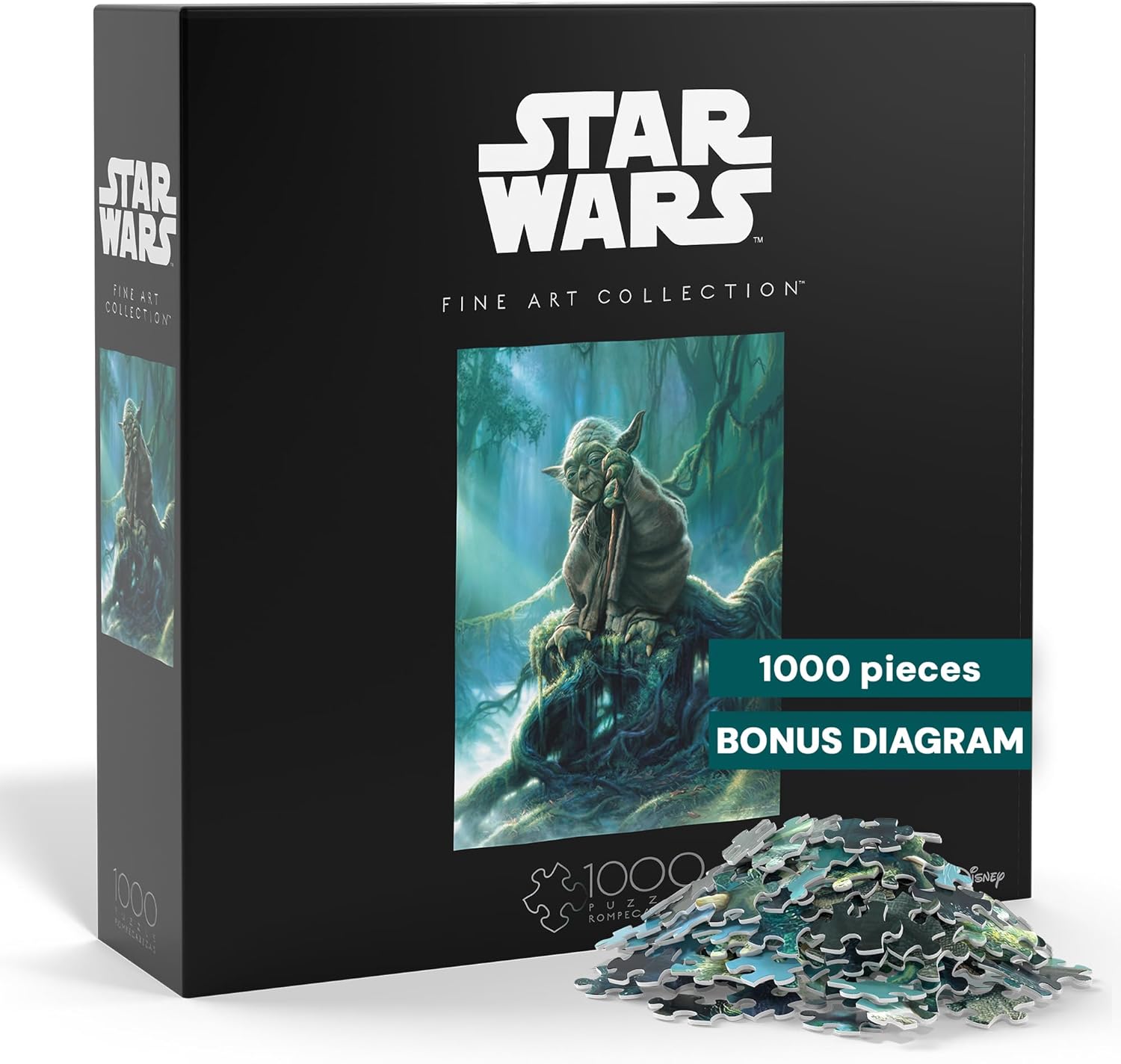 Buffalo Games Star Wars Yoda 1000 Piece Jigsaw Puzzle - 26.75 x 19.75 in, Multicolor - Full Color Poster - Precision Interlocking Pieces - Puzzles for Adults